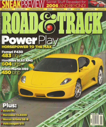 ROAD & TRACK 2005 JAN - FERRARI F430, DB9, SEBRING